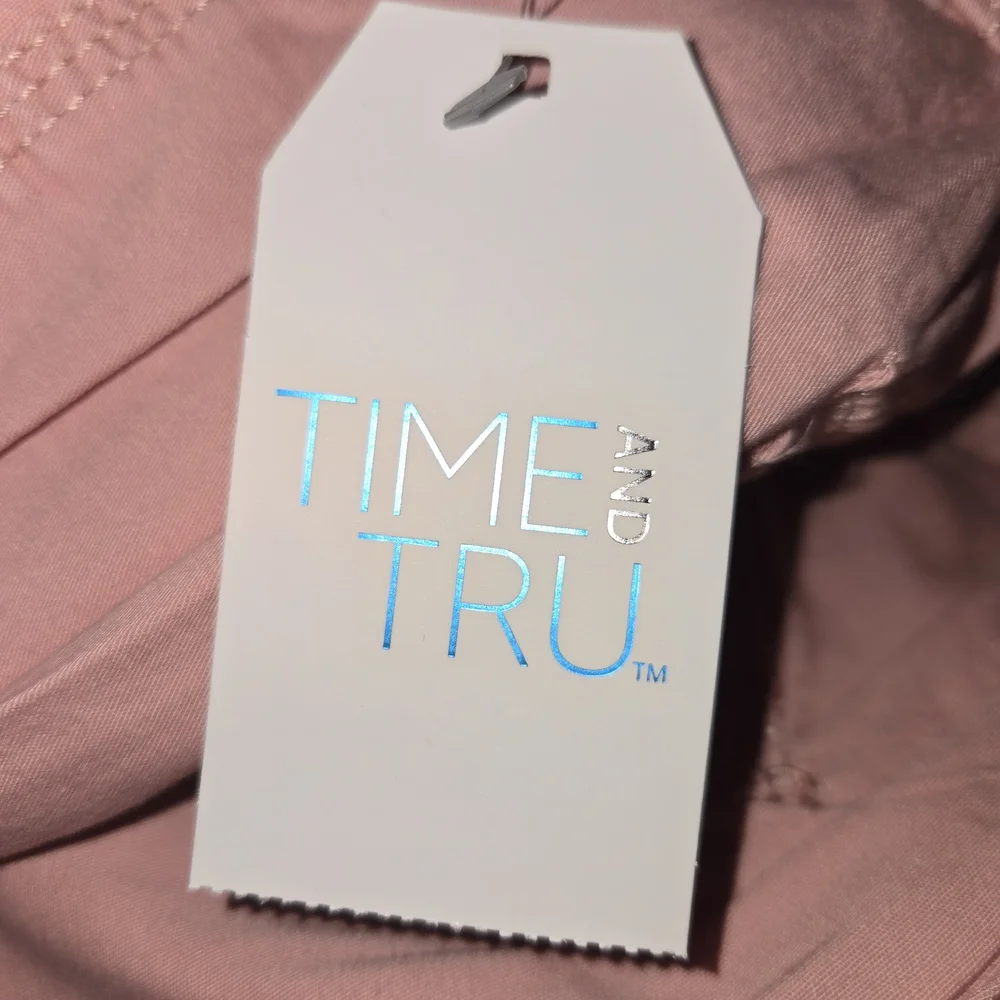 Time and Tru High-Rise Relaxed Fit Utility Cargo Pants Pink- Size 10 2066 - Picture 5 of 7